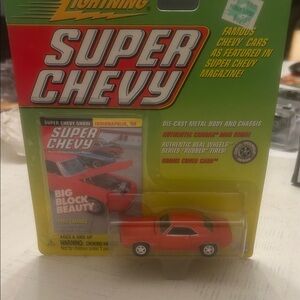 Johnny Lightning Super Chevy 1969 Chevy Camaro Die Cast,MISP